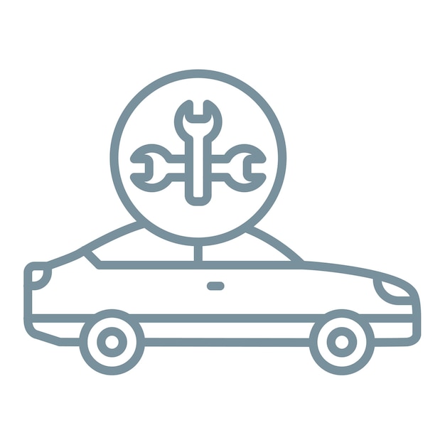 Vector icon voor het onderhoud van auto's