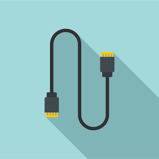 Icon voor het opladen van een vape-kabel Platte illustratie van het opladen van een vake-kabel vector-icon voor webontwerp