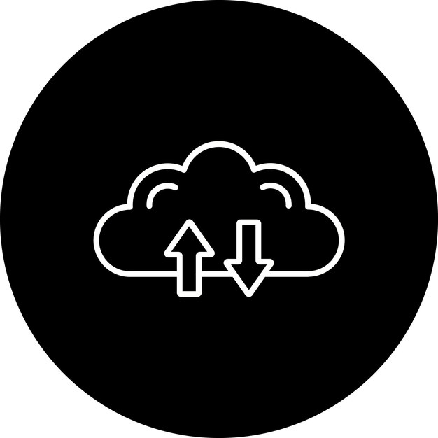 Icon voor het uploaden van cloud
