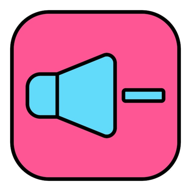 Icon voor het verlagen van het volume