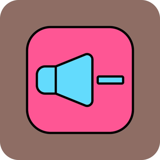 Icon voor het verlagen van het volume
