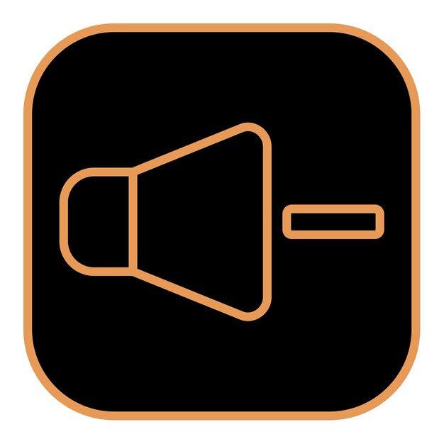 Icon voor het verlagen van het volume