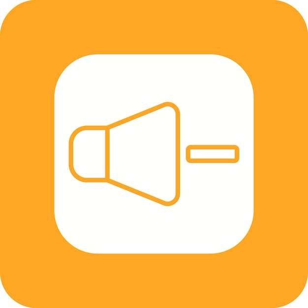 Icon voor het verlagen van het volume