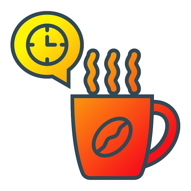 Vector icon voor koffietijd