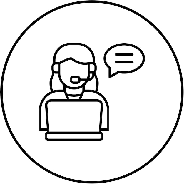 Icon voor live chat