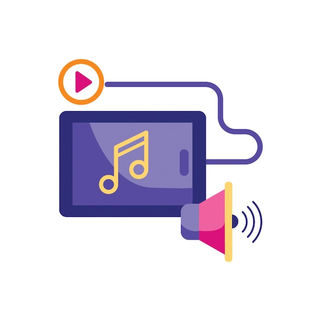 Icon voor mobiele muziek