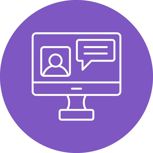 Icon voor online chat