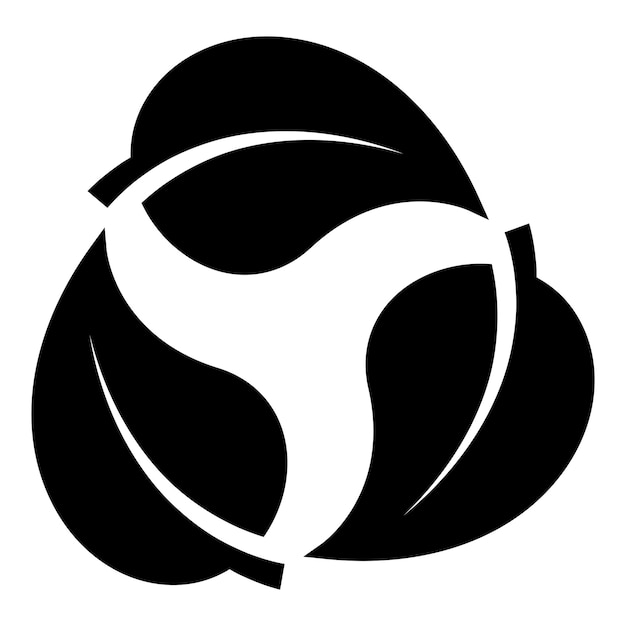 Vector icon voor recycling op witte achtergrond