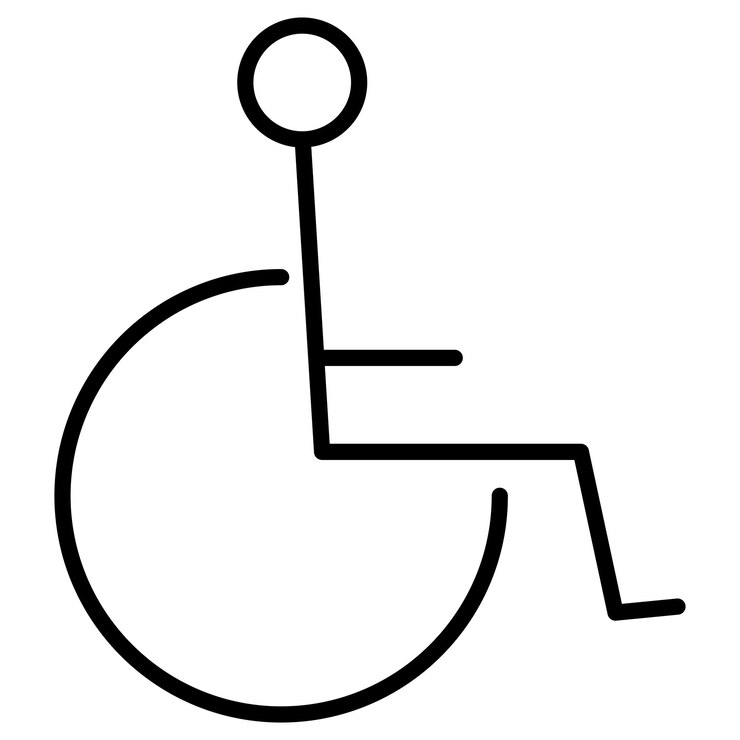 Vector icon voor rolstoel