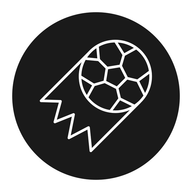 Vector icon voor snelle balvector kan worden gebruikt voor voetbal-iconset