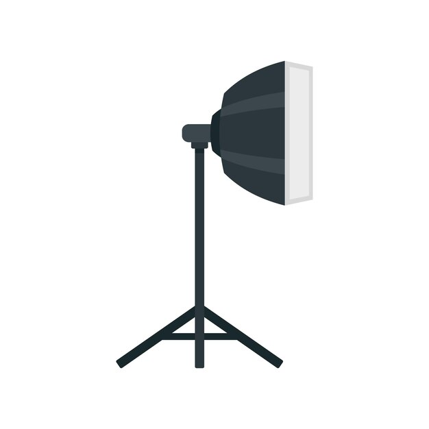 Icon voor studioverlichting Flat illustratie van studioverlichtingsvectoricon voor webontwerp