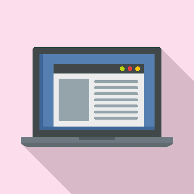 Icon voor virtuele computerleer Flat illustratie van virtuele computerleer vectoricon voor webontwerp