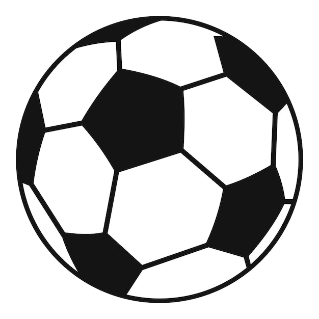 Icon voor voetbal Eenvoudige illustratie van een voetbalvectoricon voor het web