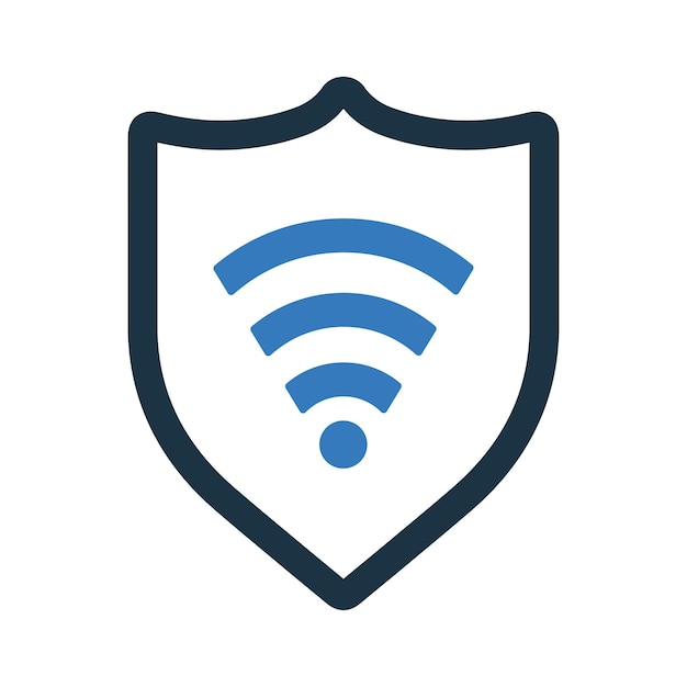 Icon voor WiFi-bescherming Eenvoudige bewerkbare vectorillustratie