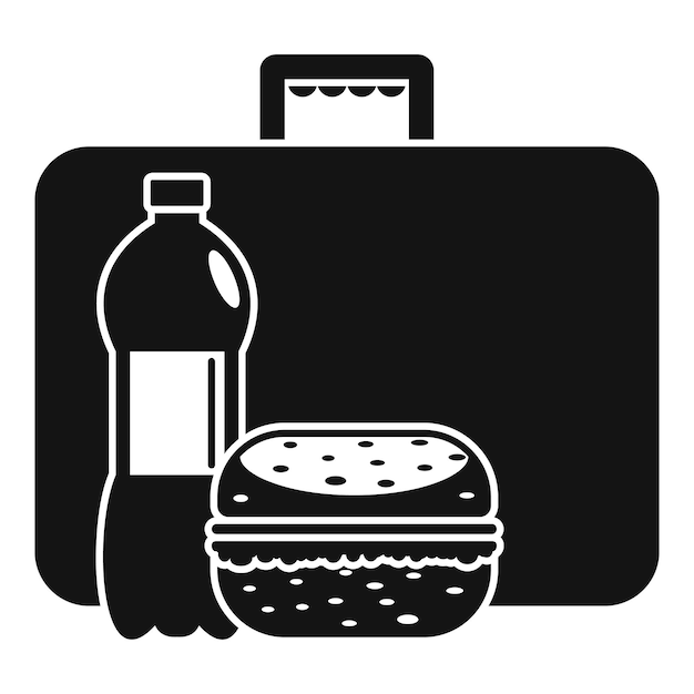 Icon voor zakelijke lunch Eenvoudige illustratie van een vector-icone voor zakelijk lunch voor webontwerp geïsoleerd op witte achtergrond