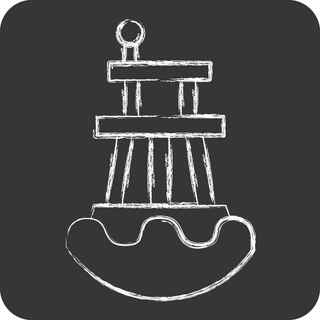 Icon Water Buoy related to Diving symbol chalk Style simple design illustration