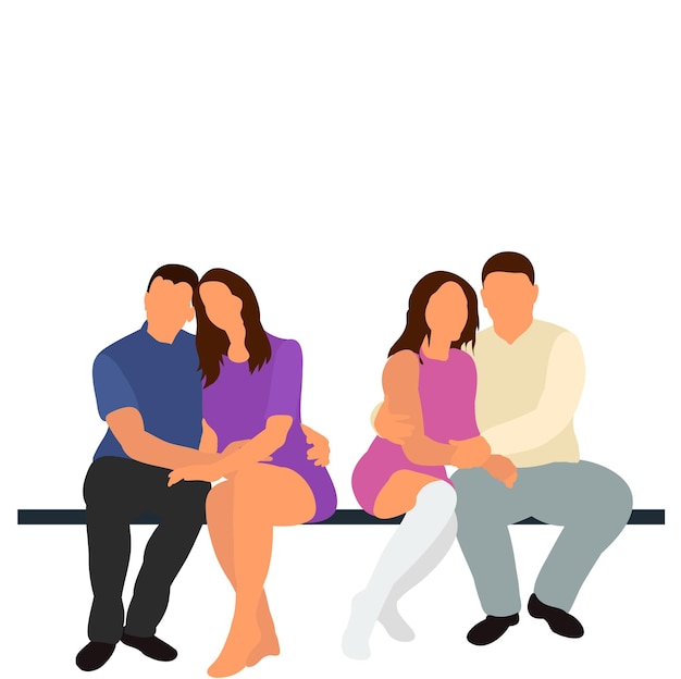 Icon on white background silhouette of people sitting