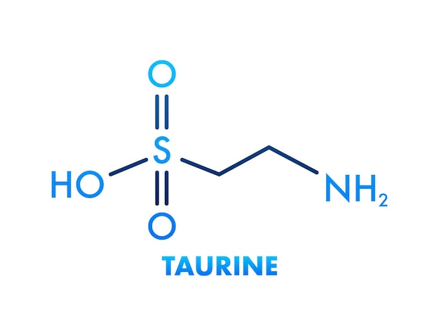 Icon with taurine formula Vector icon Taurine formula
