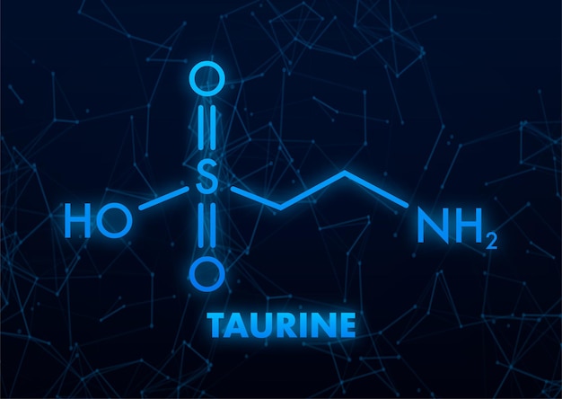 Icon with taurine formula Vector icon Taurine formula