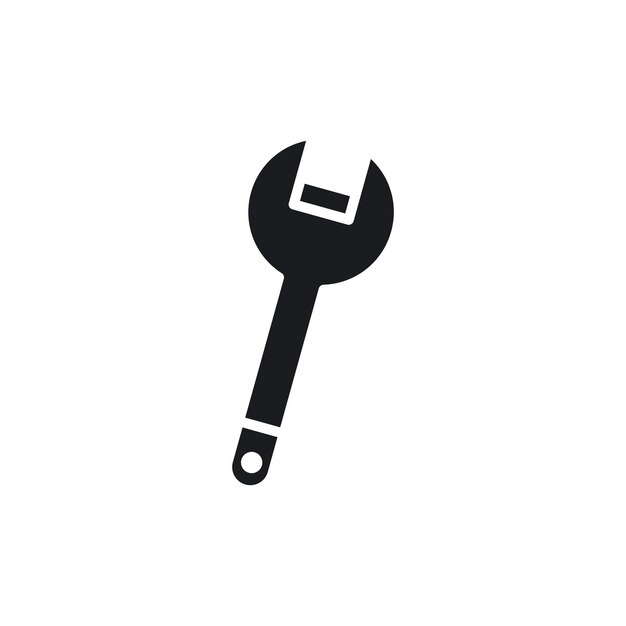 Icon Wrench set mechanic spanner vector symbool beroep mechanical maintain tool teken in zwart gevuld en omschreven stijl