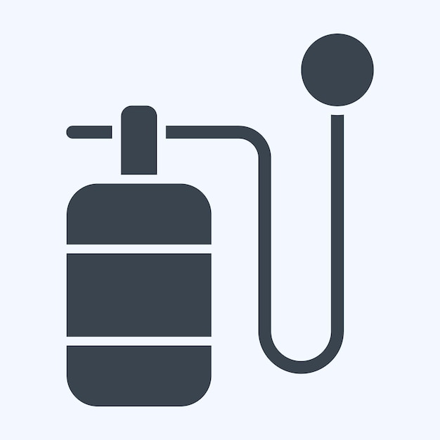 Icon zuurstoffles gerelateerd aan lucht symbool glyph stijl eenvoudig ontwerp bewerkbaar