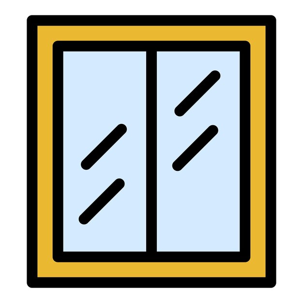 Vector iconen van appartementenramen outline van appartementen ramen vector iconen kleur vlak geïsoleerd