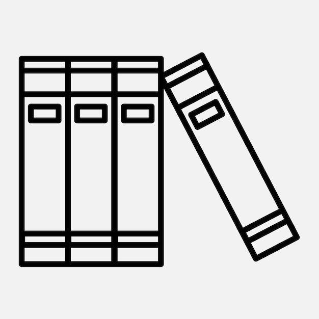 Iconen van boeken Bewerkbare streep