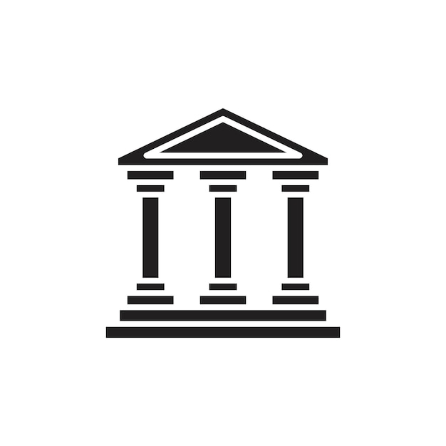 Iconen van de bank Lijnkunst Logo set