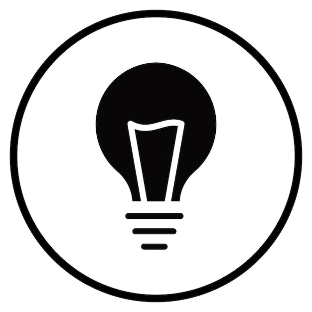 Iconen van de gloeilampvector