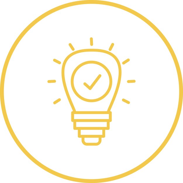 Iconen van de gloeilampvector