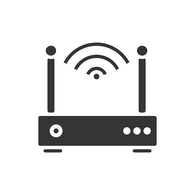 Iconen van de router zijn ontworpen op basis van een vector sjabloon.