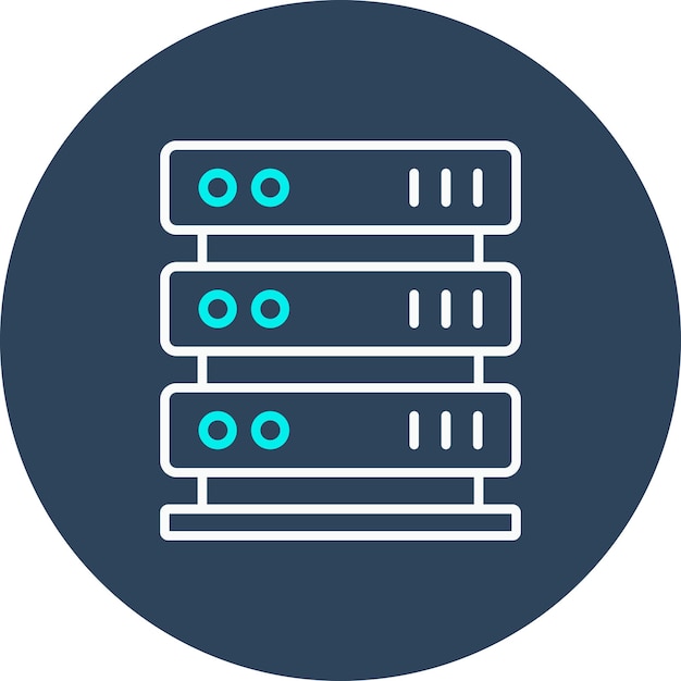 Iconen van de servervector kunnen worden gebruikt voor computer- en hardware-iconsets
