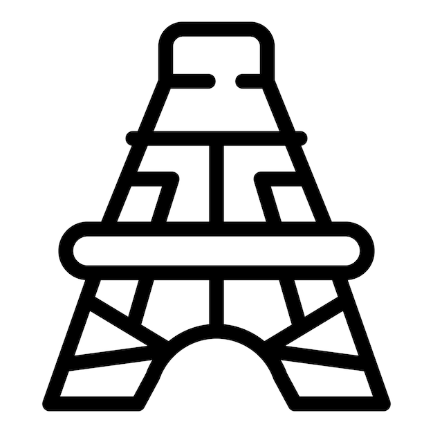 Vector iconen van de toren van parijs