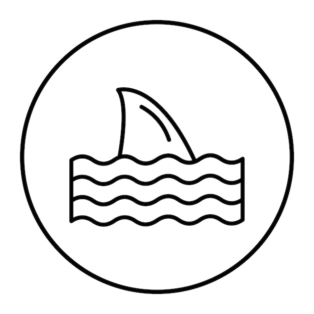 Iconen van de vectorvinnen kunnen worden gebruikt voor de iconenverzameling Vakantie en Toerisme