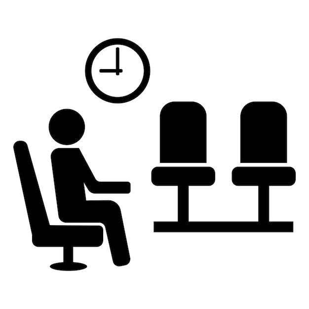 Iconen van de wachtkamer vector illustratie ontwerp sjabloon