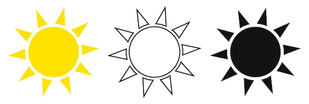 Iconen van de zon