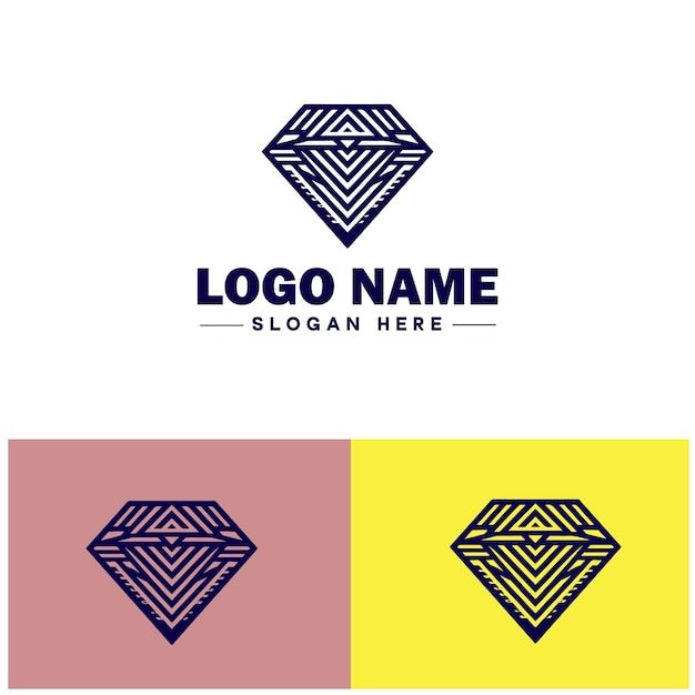 Iconen van diamanten Juwelen Logo mode premium teken symbool vector logo