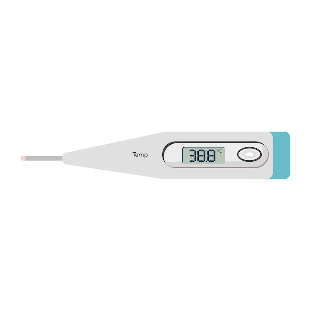 Iconen van digitale thermometers Medische gezondheidszorg ziekenhuis en spoedeisende hulp thema Isoleerd ontwerp Ontwerp