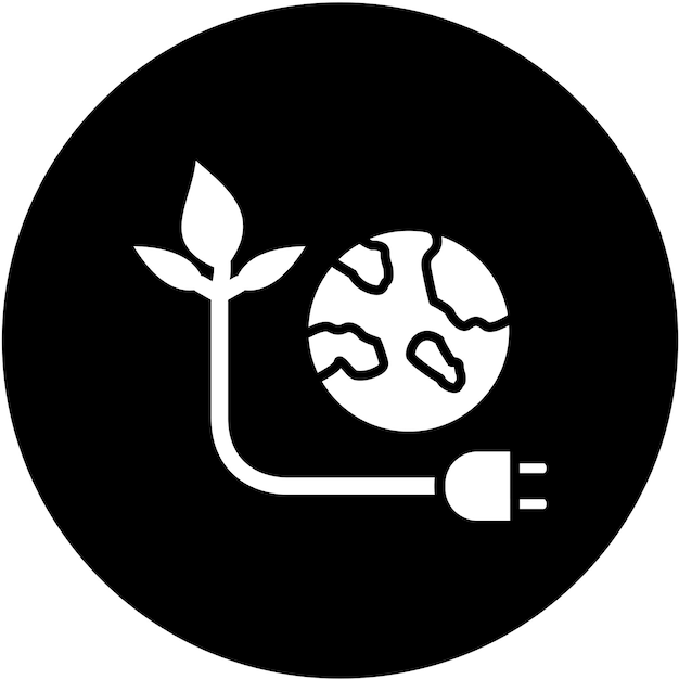 Iconen van groene energie