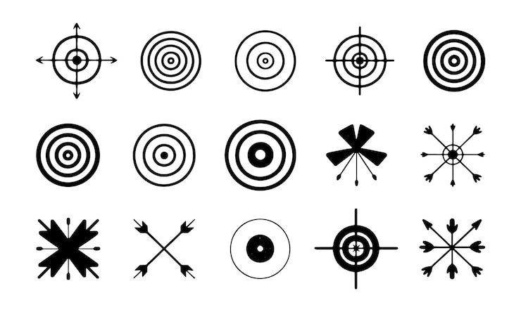 Vector iconen van het doel ingesteld