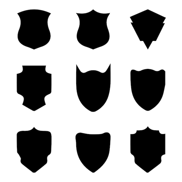 Iconen van het schild ingesteld