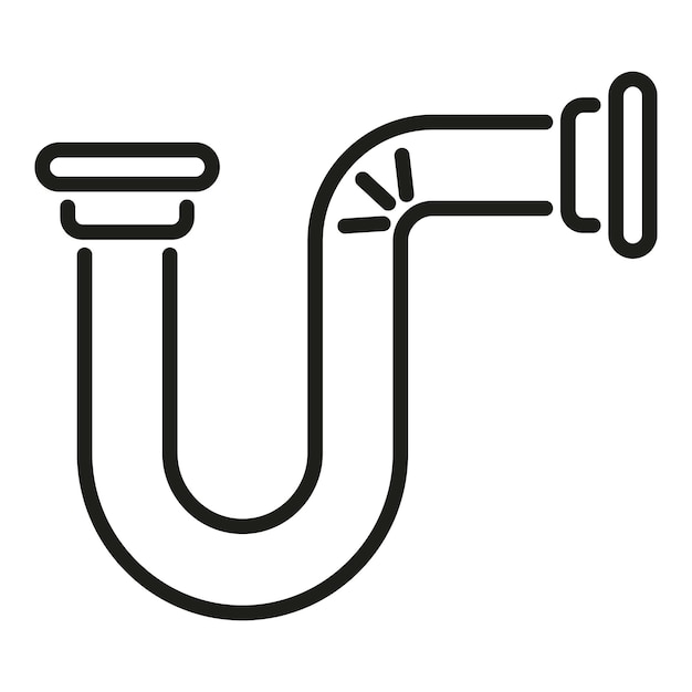 Iconen van keukenkranen, omtrekvector, loodgieter, afwas, watervoorziening
