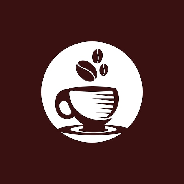 Iconen van koffiekopjes en symbolen Vector Template Illustratie