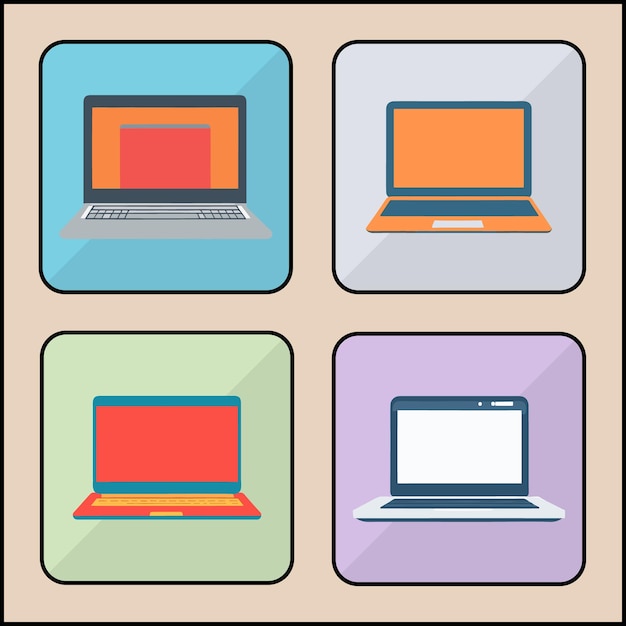 Iconen van laptops