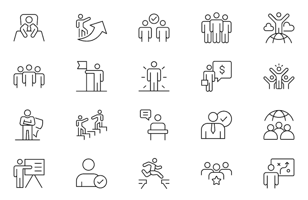 Iconen van leiderschap met visie motivatie beïnvloeden besluitvorming strategische planning delegatie