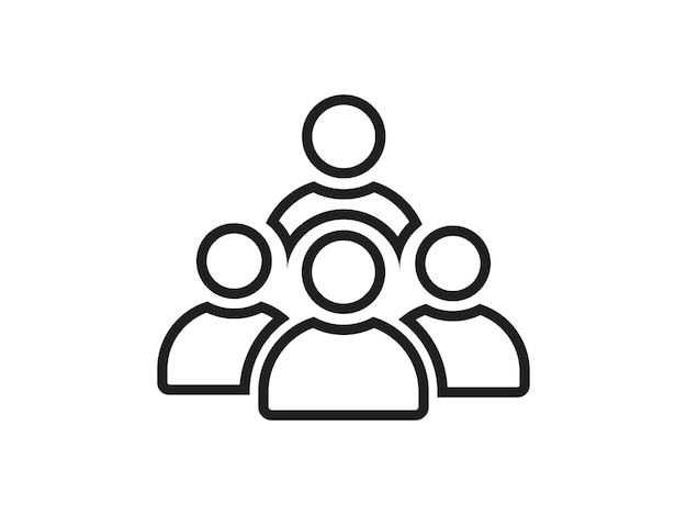 Iconen van mensen Verzameling van vectorsymbolen op witte achtergrond Vectorillustratie.