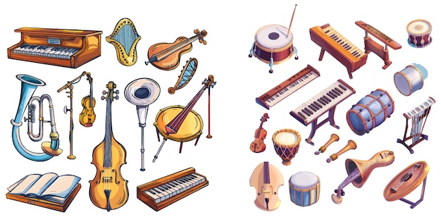 Vector iconen van muziekinstrumenten