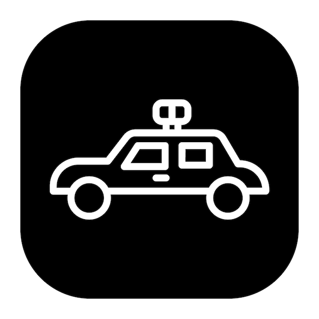 Iconen van politieauto's