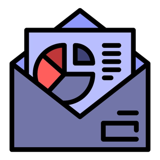 Iconen van postkaartpapier Outline postkaartkaartpapier vector iconen kleur vlak geïsoleerd