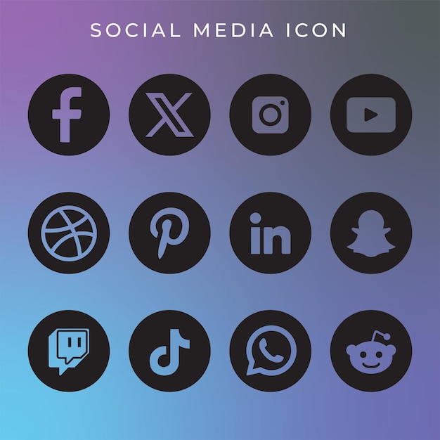 Iconen van sociale media EPS Vector